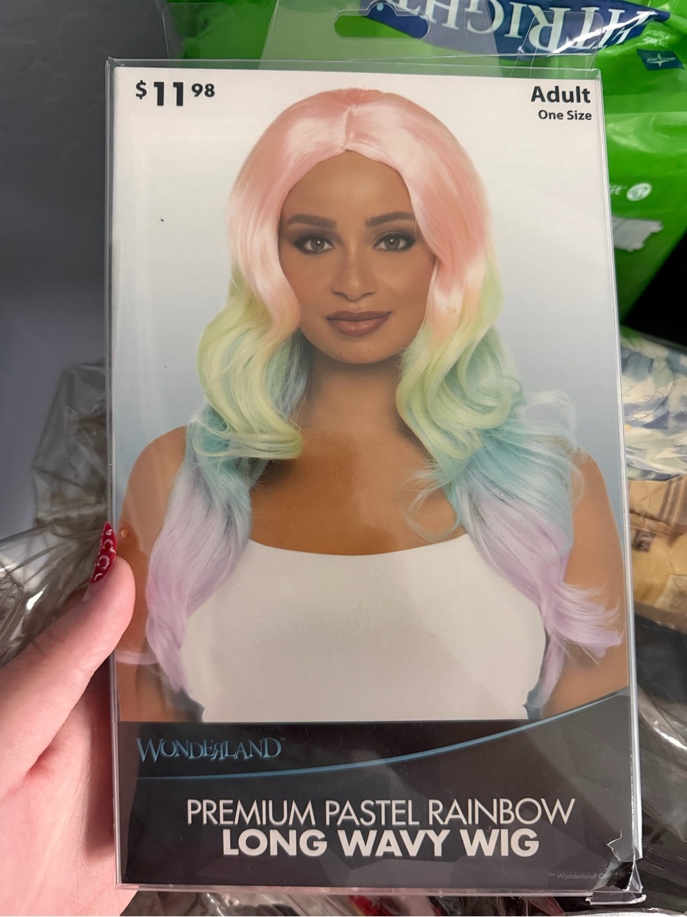WONDERLAND Pastel Pink, Mint & Lavender Long Wavy Wig